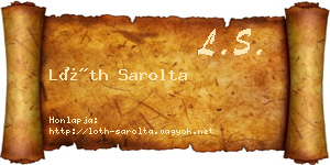 Lóth Sarolta névjegykártya