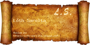 Lóth Sarolta névjegykártya