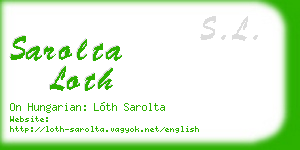 sarolta loth business card
