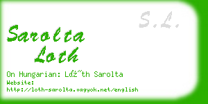 sarolta loth business card